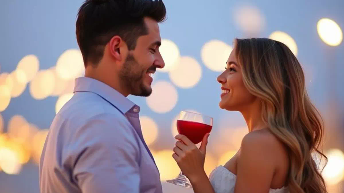 Guy and Girl having a good Conversation on their Date