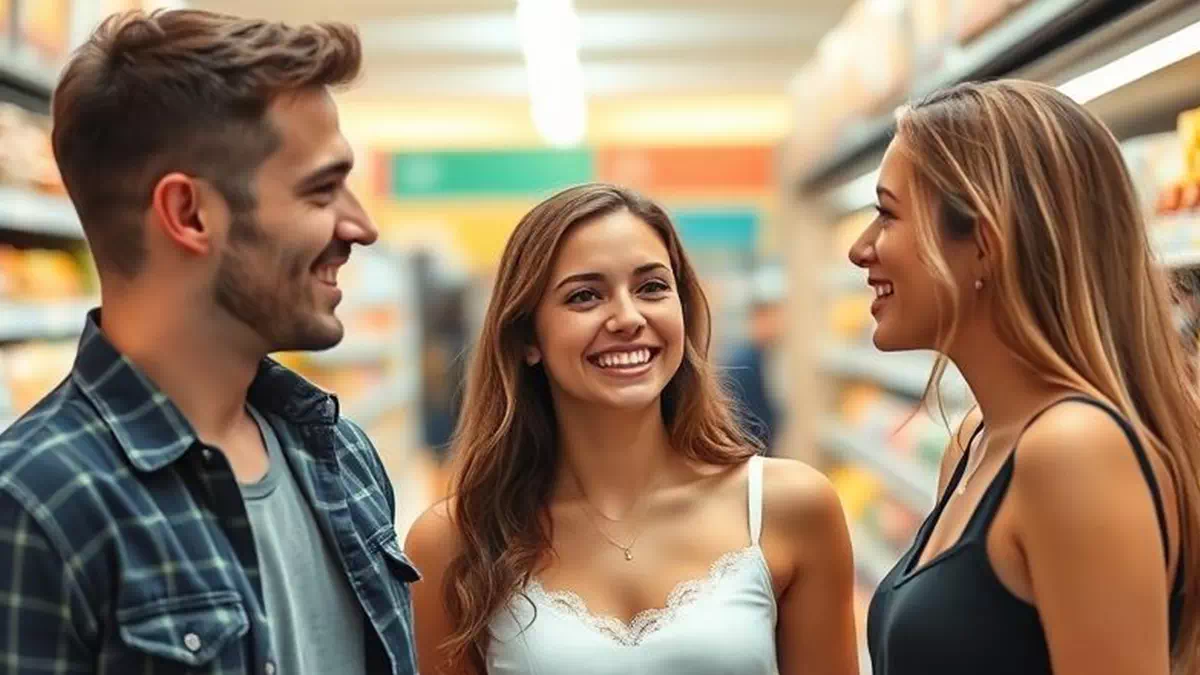 Chatting while getting Groceries