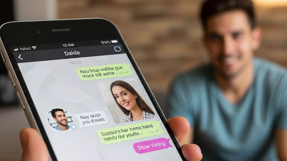 Text Chat with Guy in the Background