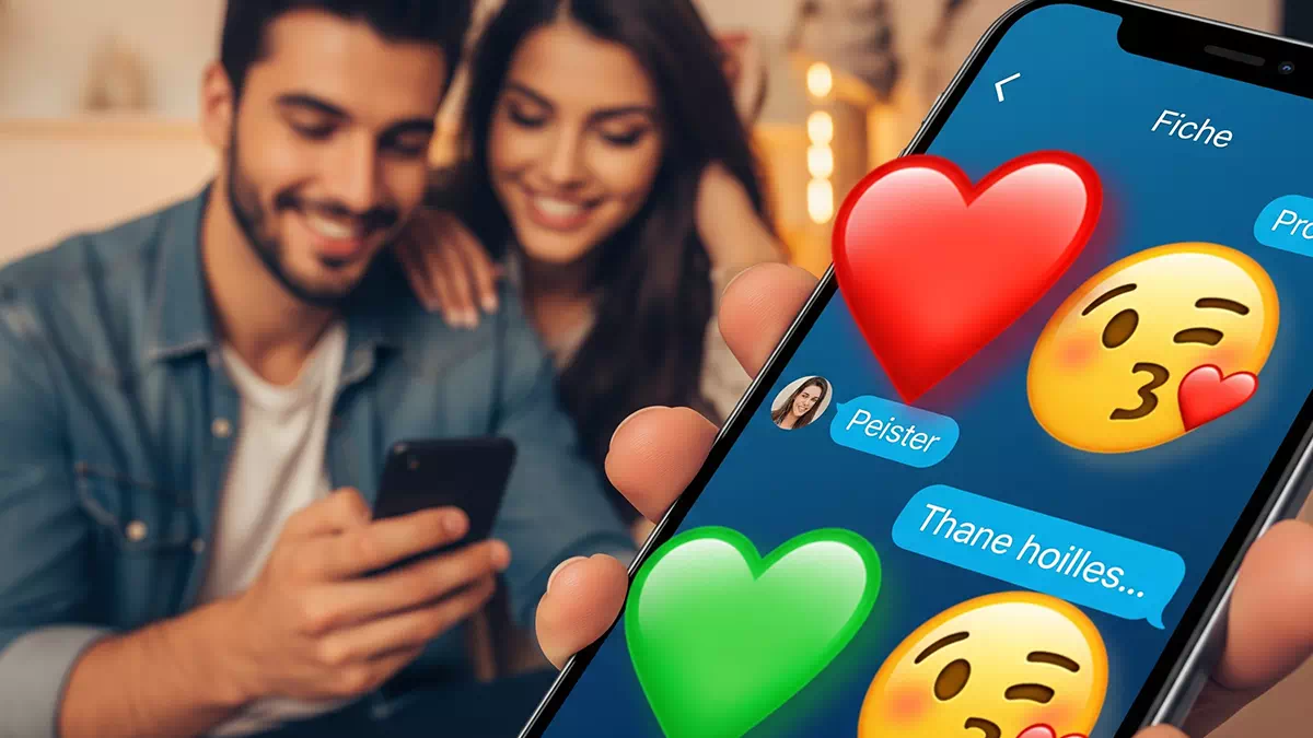 Couple Flirting through Messaging App