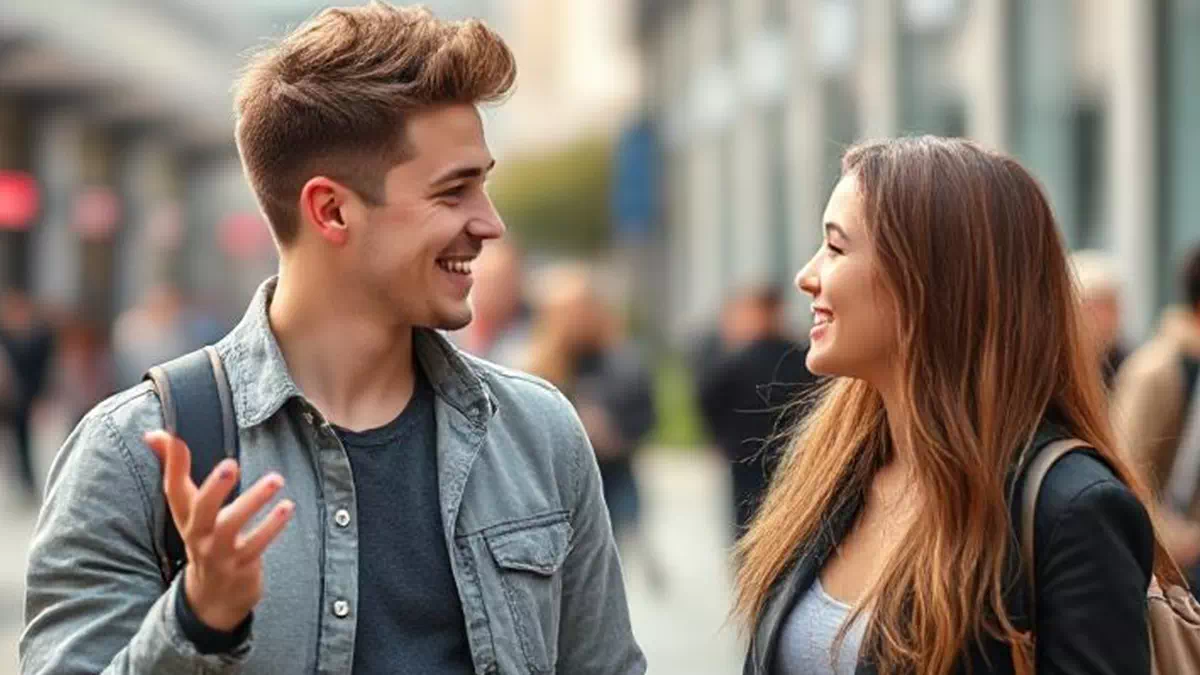 Couple Flirting in Public