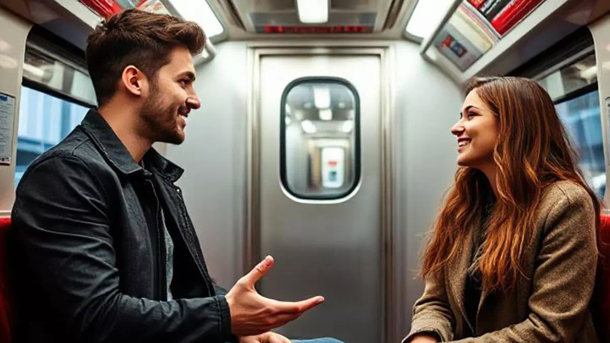 Chatting on a Train