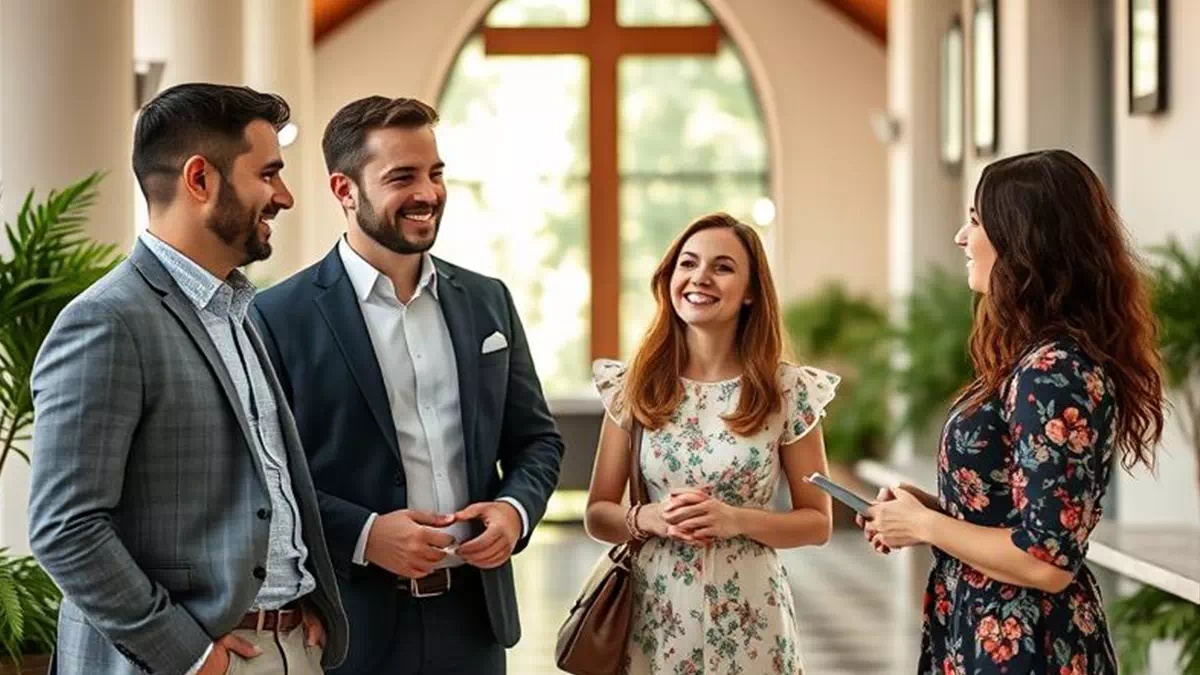 People Talking inside Church
