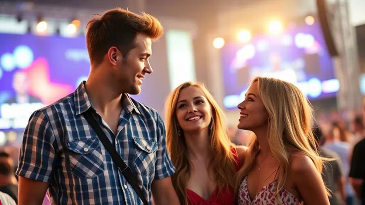 Young People Socializing during a Concert