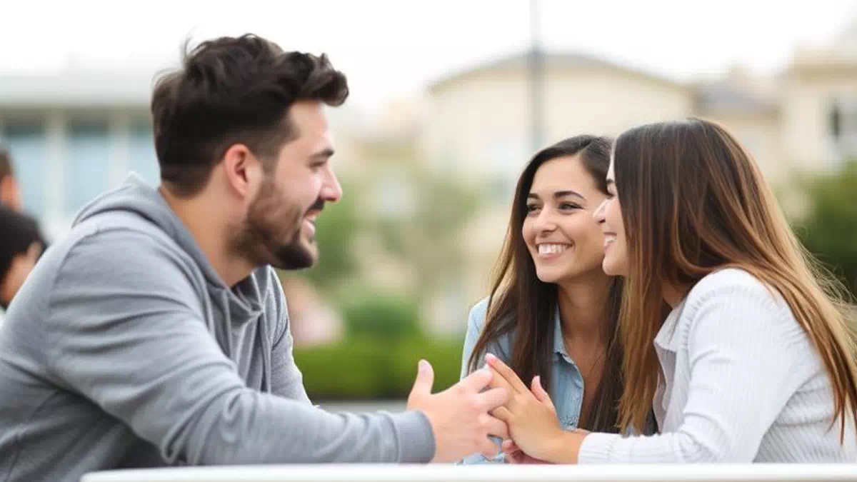 3 Friends in Discussion
