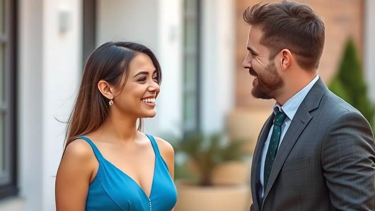 Guy and Girl Chatting it Up