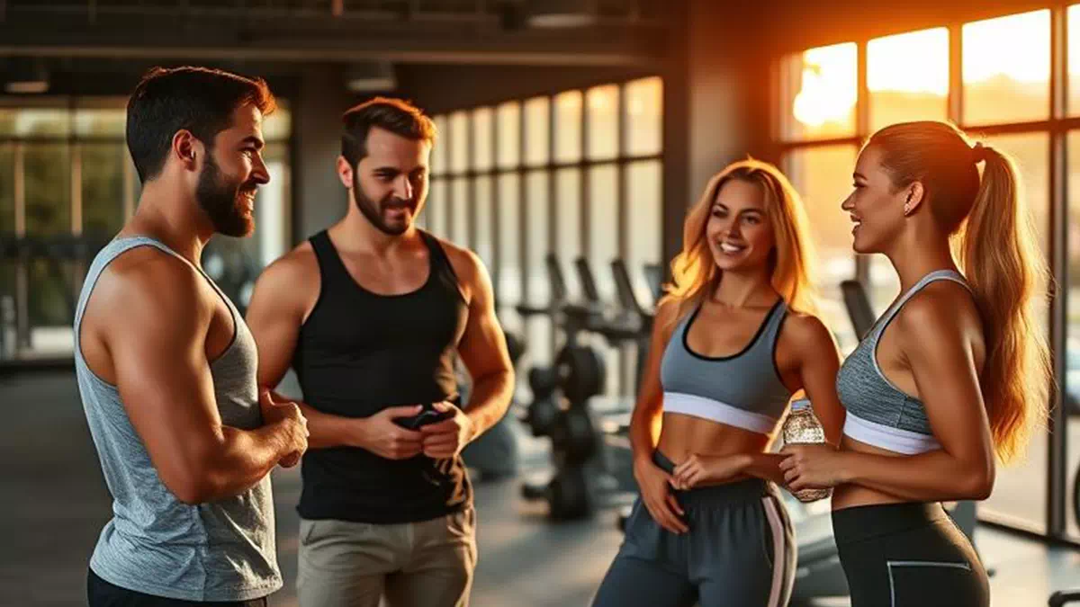 Group of Men and Women Talking during Workout