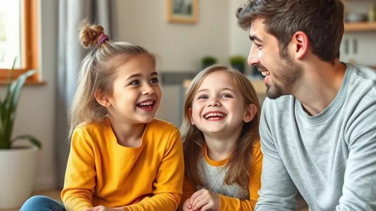 Man talking with 2 Kids