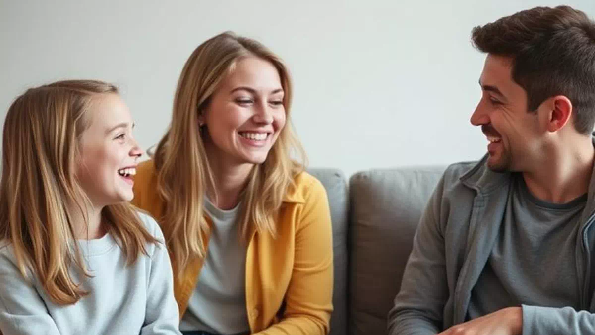 2 Adults talking to Child