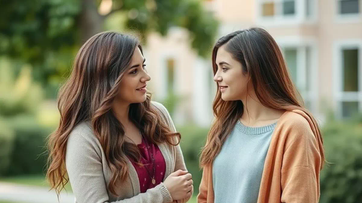 Mom talking with her Teenage Daughter