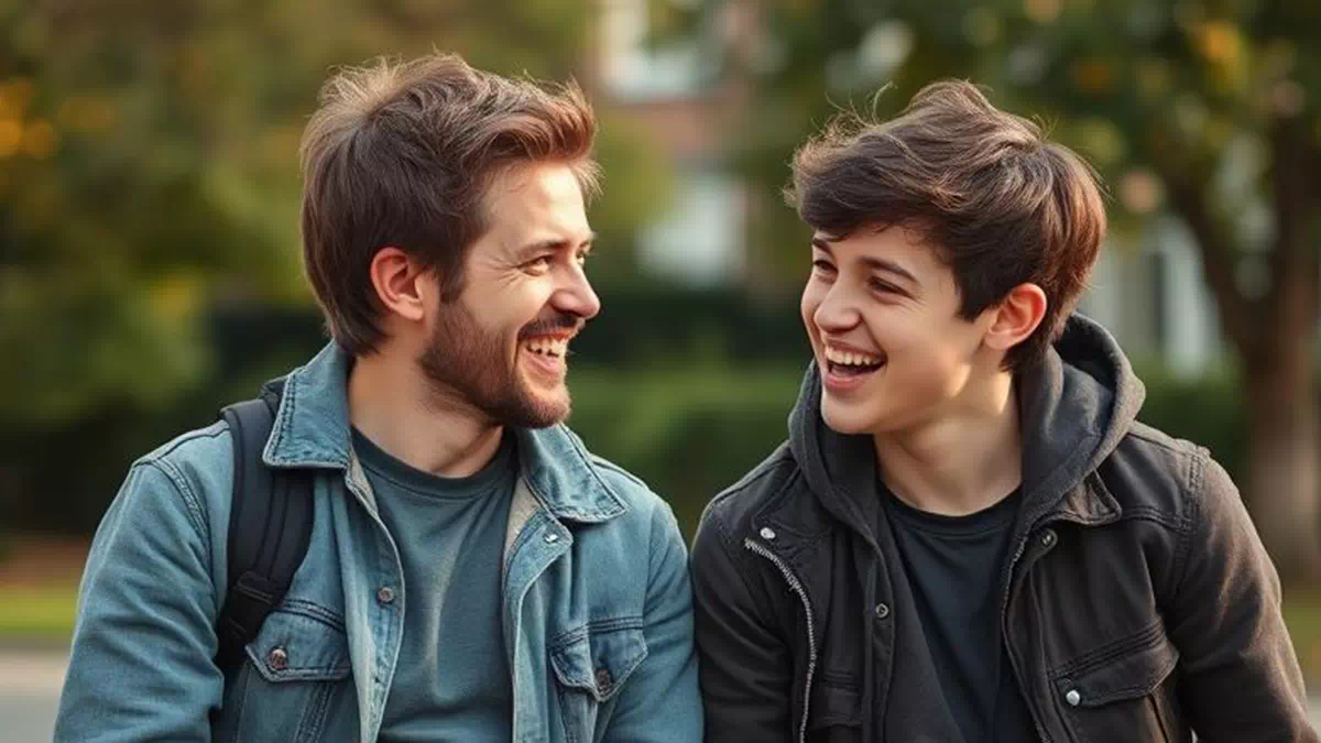 Dad Talking to his Teenage Son