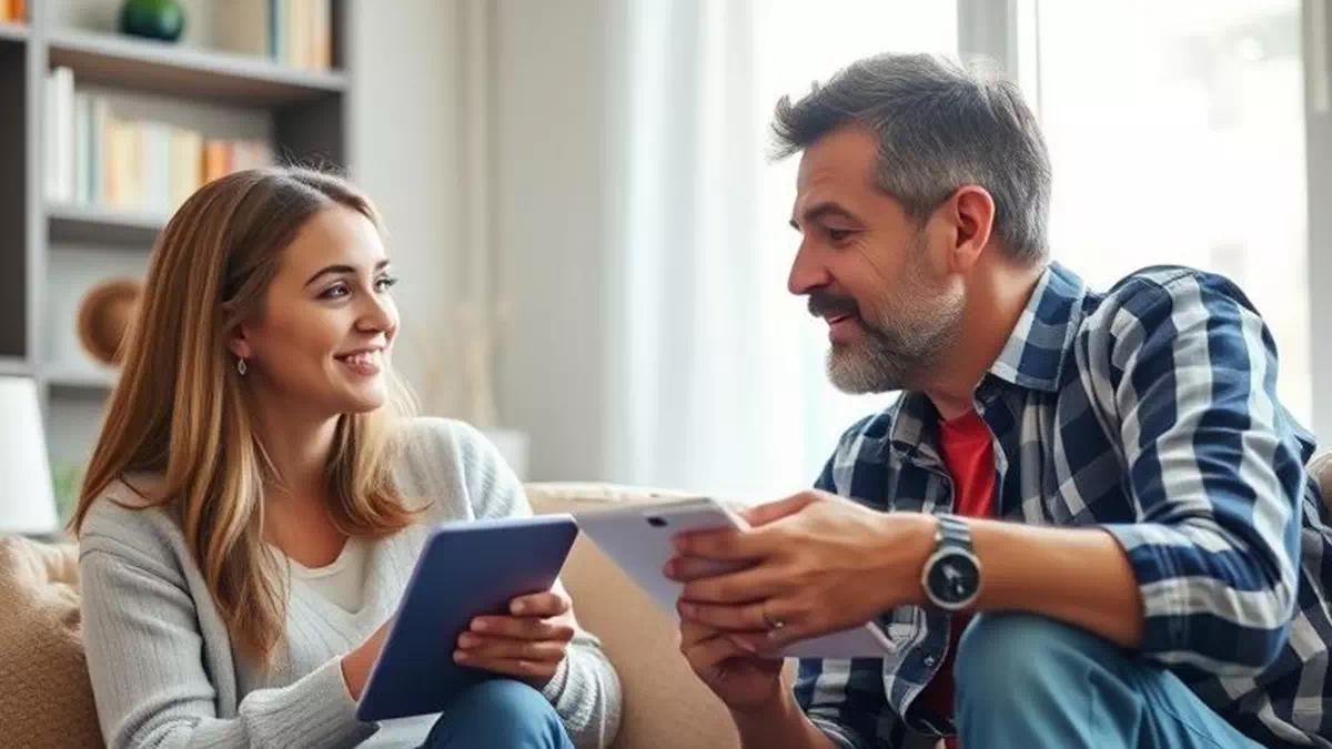 Dad connecting with Daughter