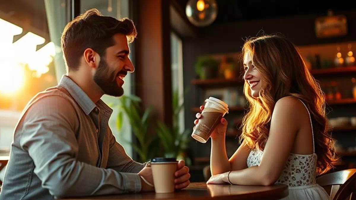 Enjoying Coffees and Talking