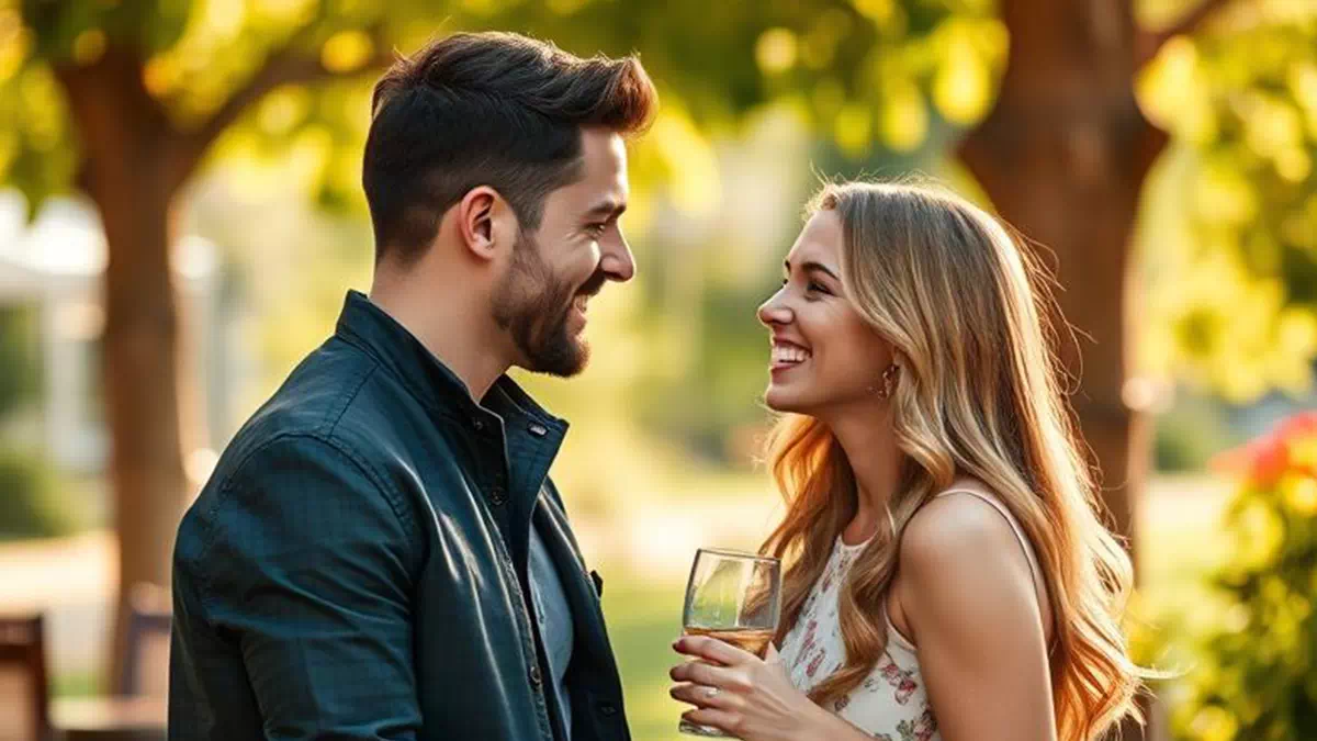 Lovely Day Date Girl is Laughing and Enjoying the Time