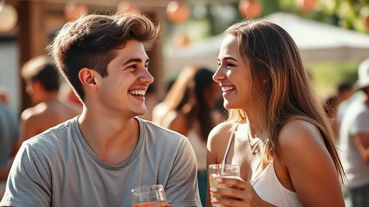 making friends at a party