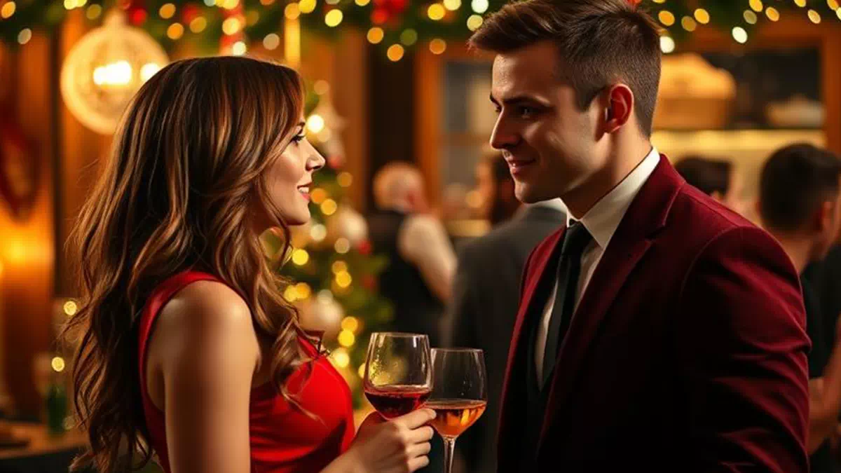 Flirting at Xmas Party