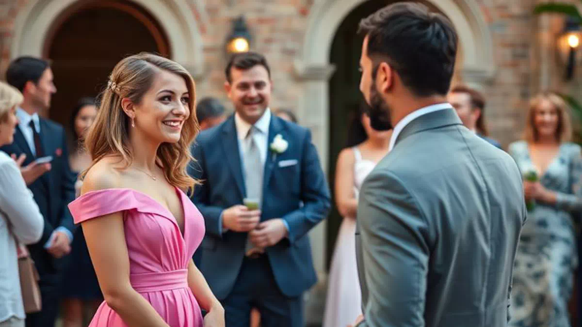 Flirting at Church during Ceremony