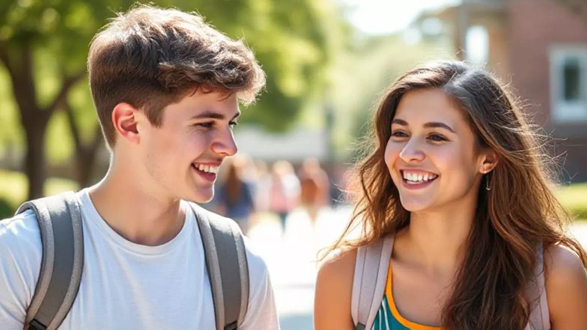 Boy talking to Girl Somewhere
