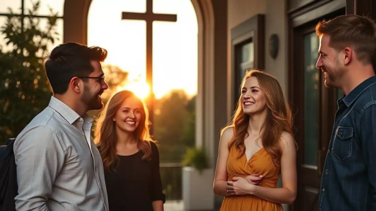 Person talking to Individual at Church