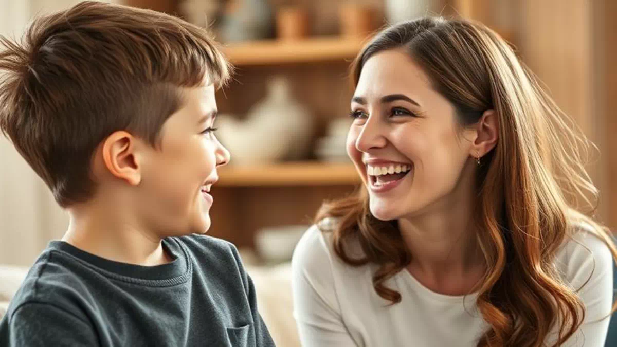 Adult talking to Child