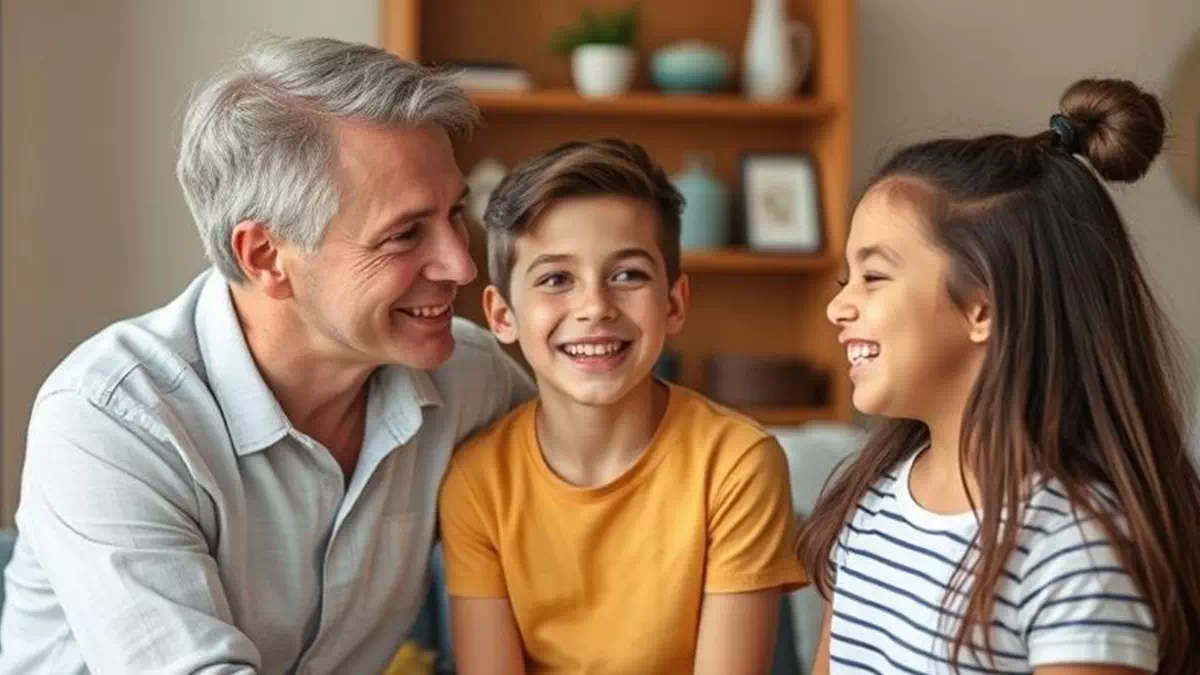 Adult talking to Child