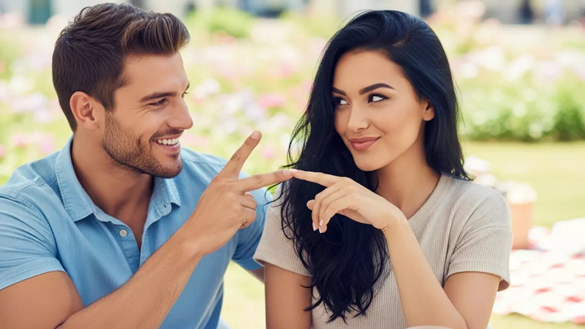 Girl talking to Guy Flirting