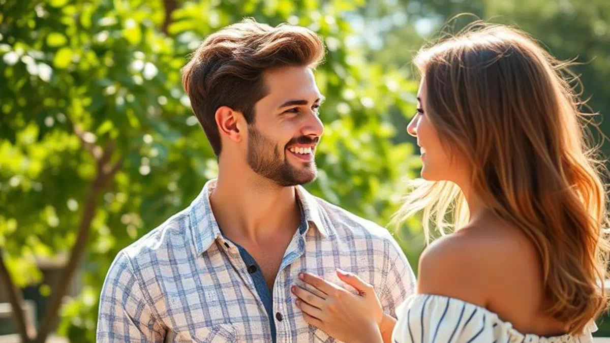 Girl talking to Guy Flirting