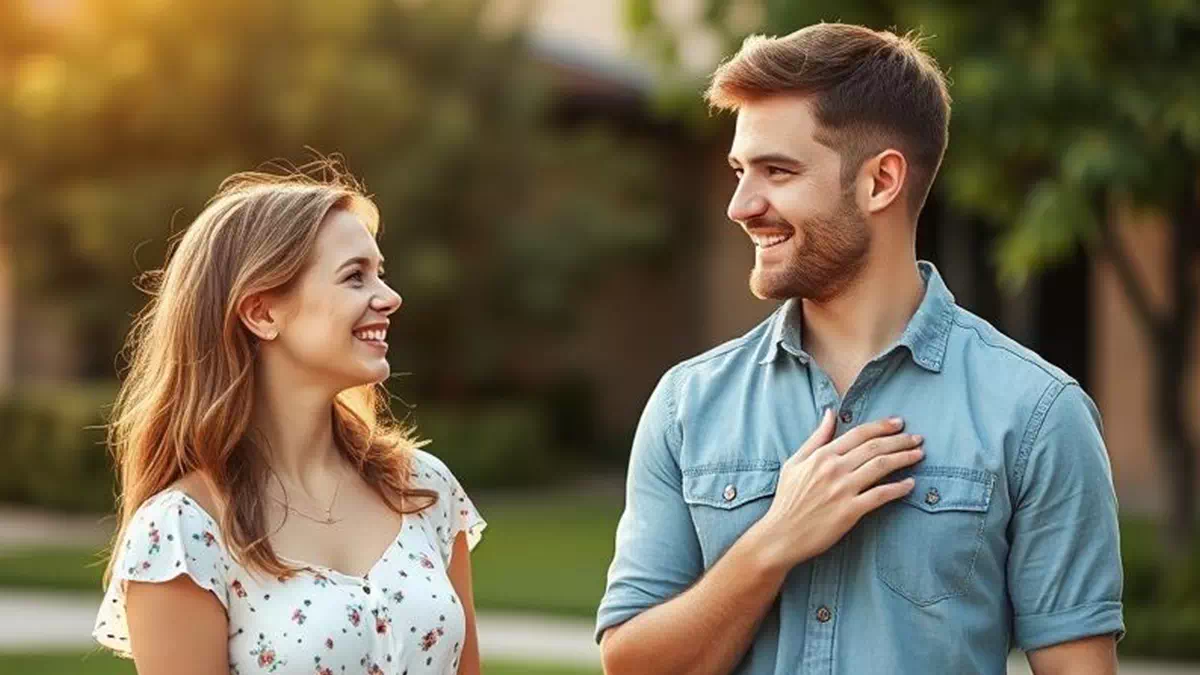 Woman talking to Man Anywhere