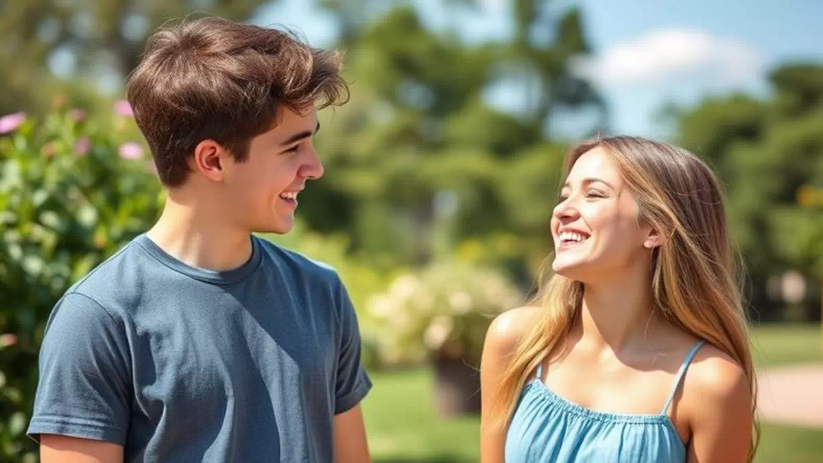 Girl talking to Boy Somewhere